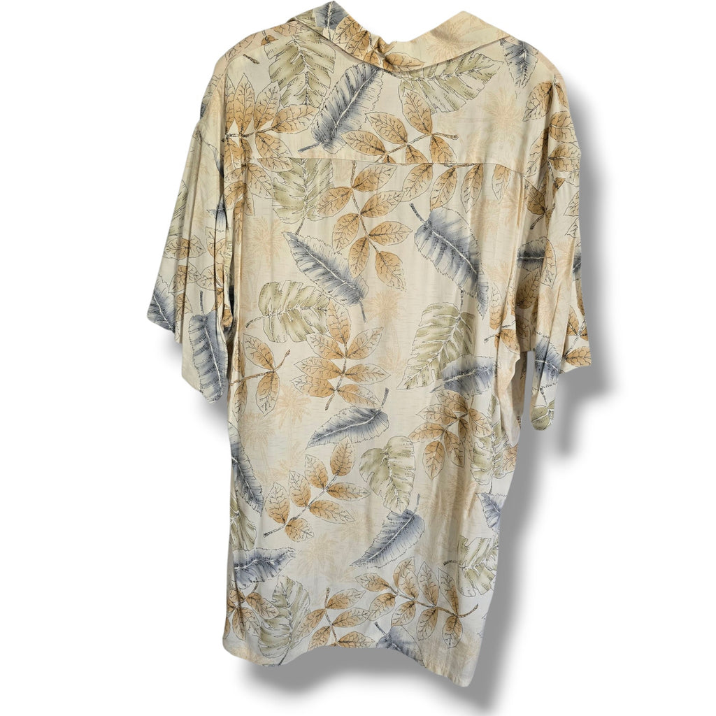 Campia Moda Men’s Tropical Hawaiian Print Button-Up Shirt Medium Rayon