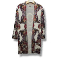 Chico's women's petites Paisley Open-Front Knit Duster Cardigan - small P (0P)