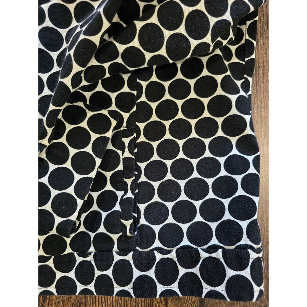 Croft & Barrow Black & Ivory Polka Dot Stretch Denim Jacket – Medium