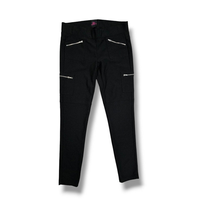 2B Bebe Women’s Black Zippered Pocket Skinny Pants Y2K Style – Size Small