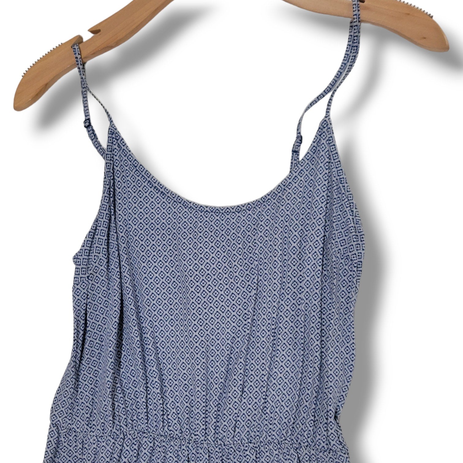 Old Navy Blue Printed Spaghetti Strap Cami Dress – Size Small
