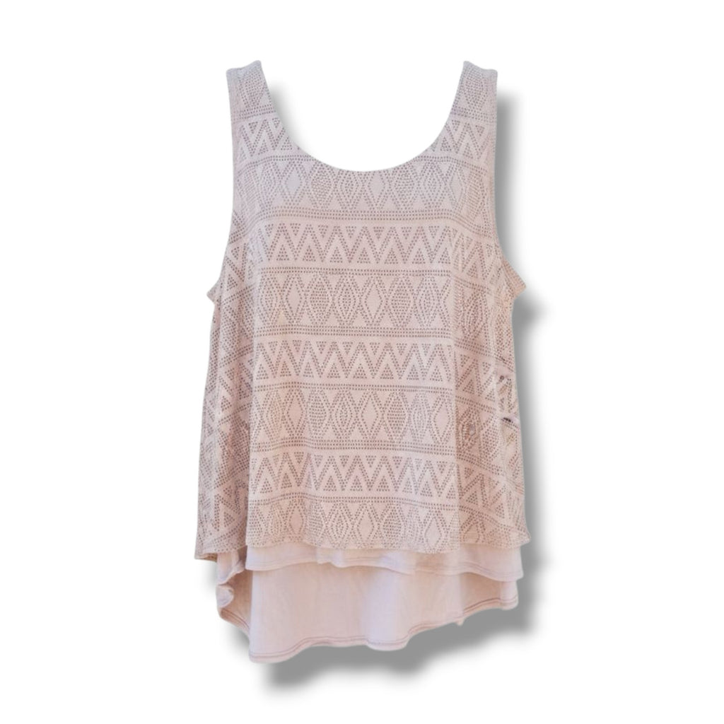 Chenault Women's Plus Size lined cream Blouse  - 1x