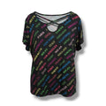 Joe Boxer Women’s plus size Multicolor City Print Crisscross Neck Top – Size 3X