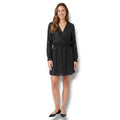 Hilary Radley Black White Abstract Dot Long Sleeve Dress S Faux Wrap