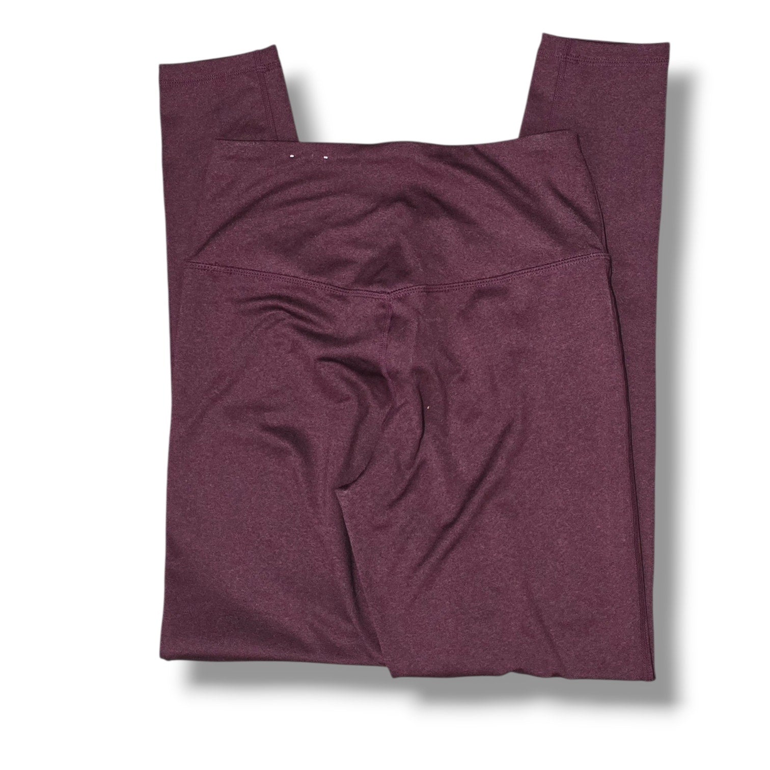 Jenni Intimates Women's Medium Maroon Heather Crossover Waist Leggings