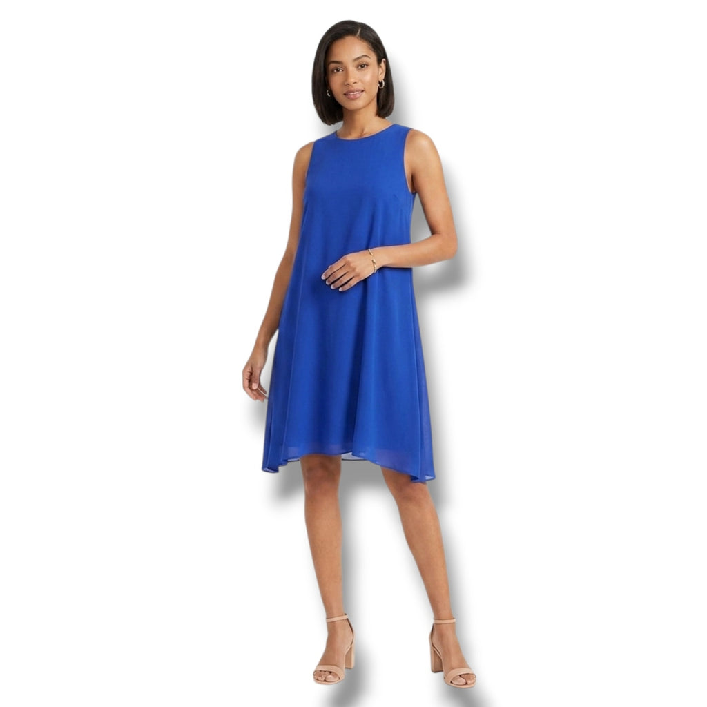 Sans Souci Women’s Royal Blue Sleeveless A-Line Dress – Size Small