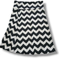LuLaRoe Black & White Chevron Print A-Line Midi Skirt – XL