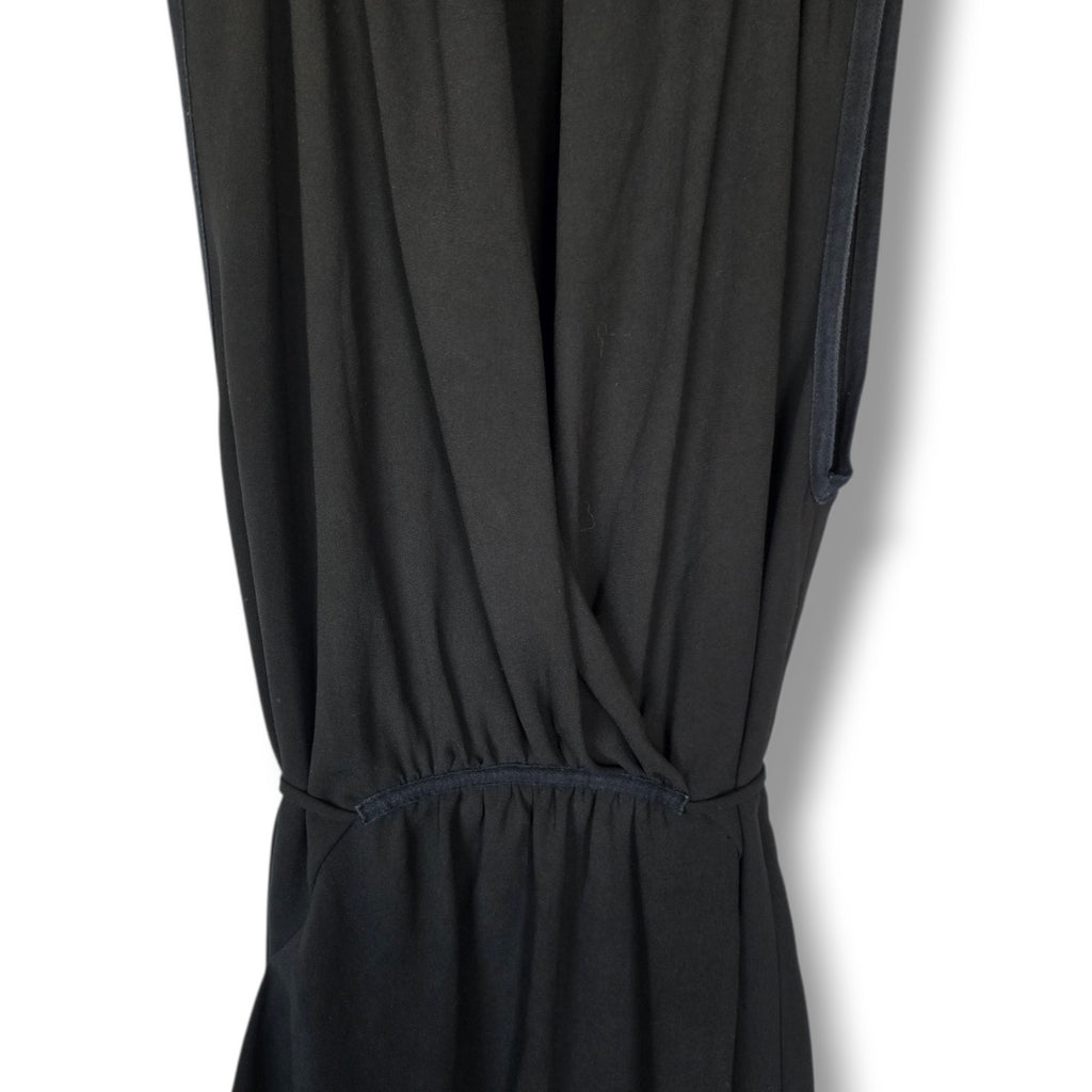 Wilfred Aritzia Black Sleeveless V-Neck Wrap Dress with Pockets Size XS