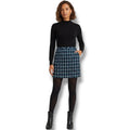 Ann Taylor Loft Women’s Plaid Tweed Lined Skirt with Side Zip Pockets Size 8