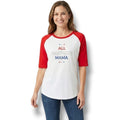 LuLaRoe Women’s Medium Red White Blue Patriotic Graphic Tee “All American Mama”
