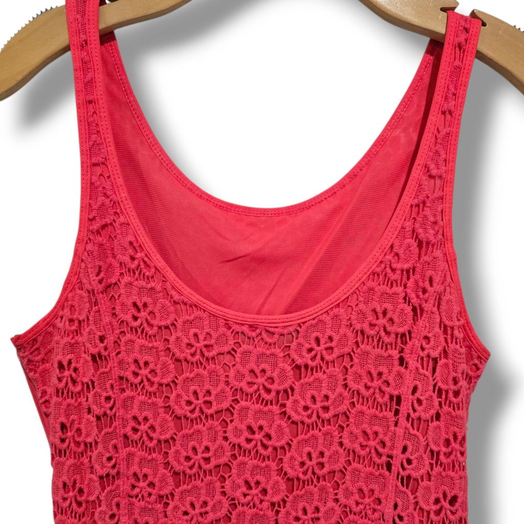 Jennifer Lopez women's pink eyelet side zip eyelet dress - size 6