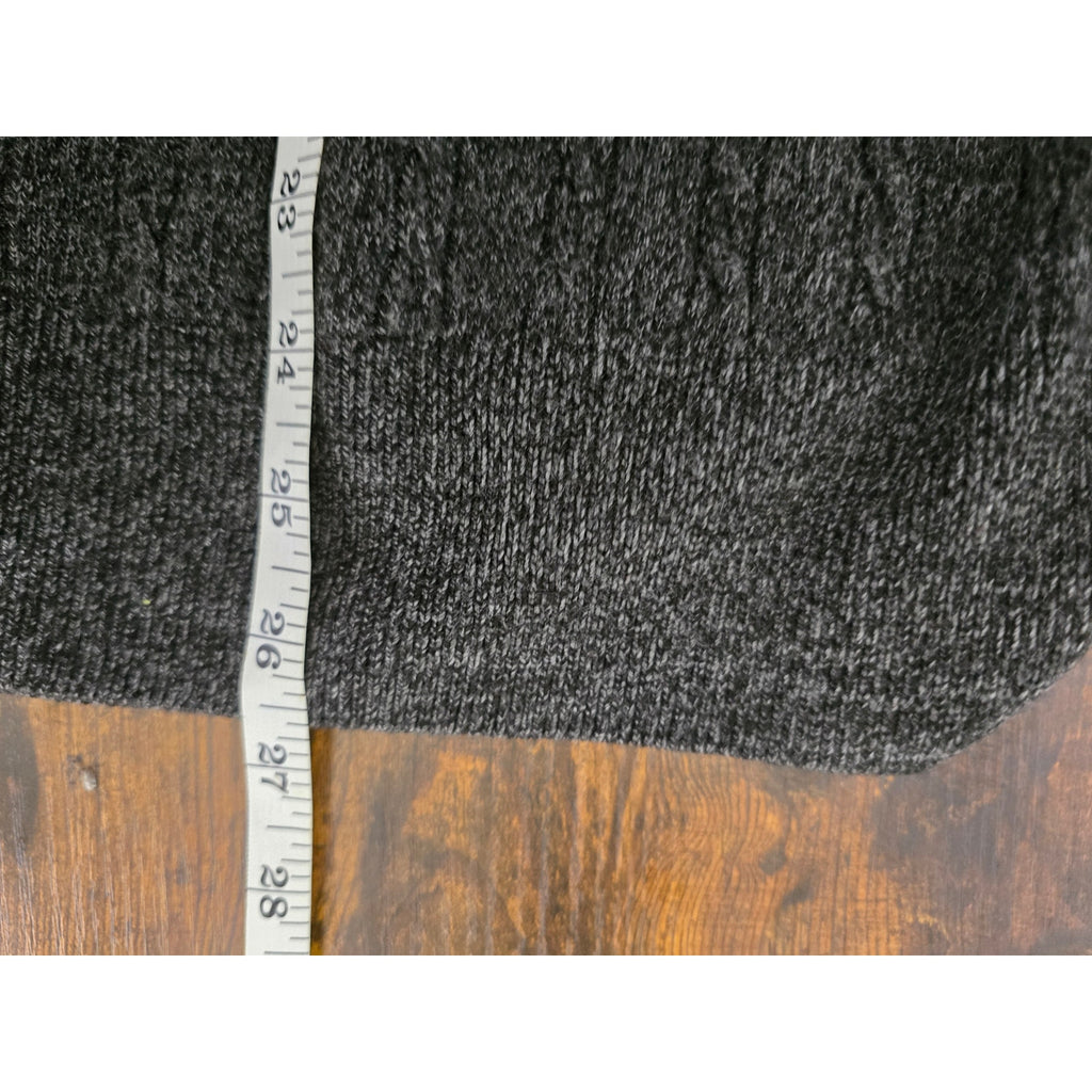 Dockers Men's Size M Charcoal Gray Heather Cable Knit V-Neck Sweater Vest