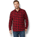 Denim & Flower Ricky Singh Red & Black Buffalo Check Flannel – XL