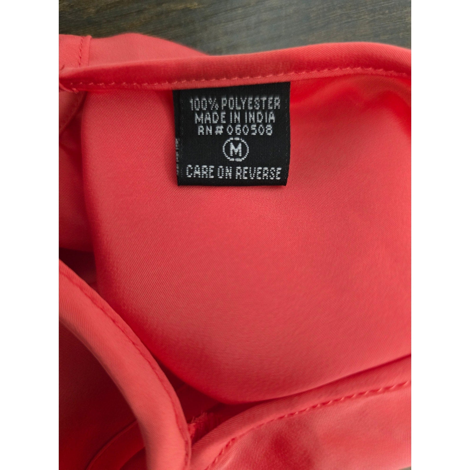 Angie women's Coral Pleated Scoop-Neck Mini Dress Medium