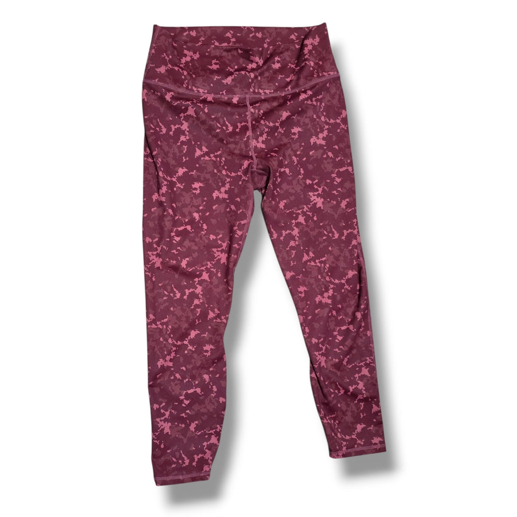 Fabletics PowerHold Women's Burgundy Pink Camo High Waisted Leggings 29" waist