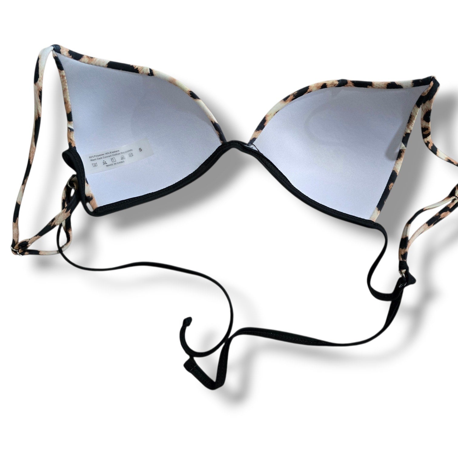 Leopard Print women's Bikini Swim Top