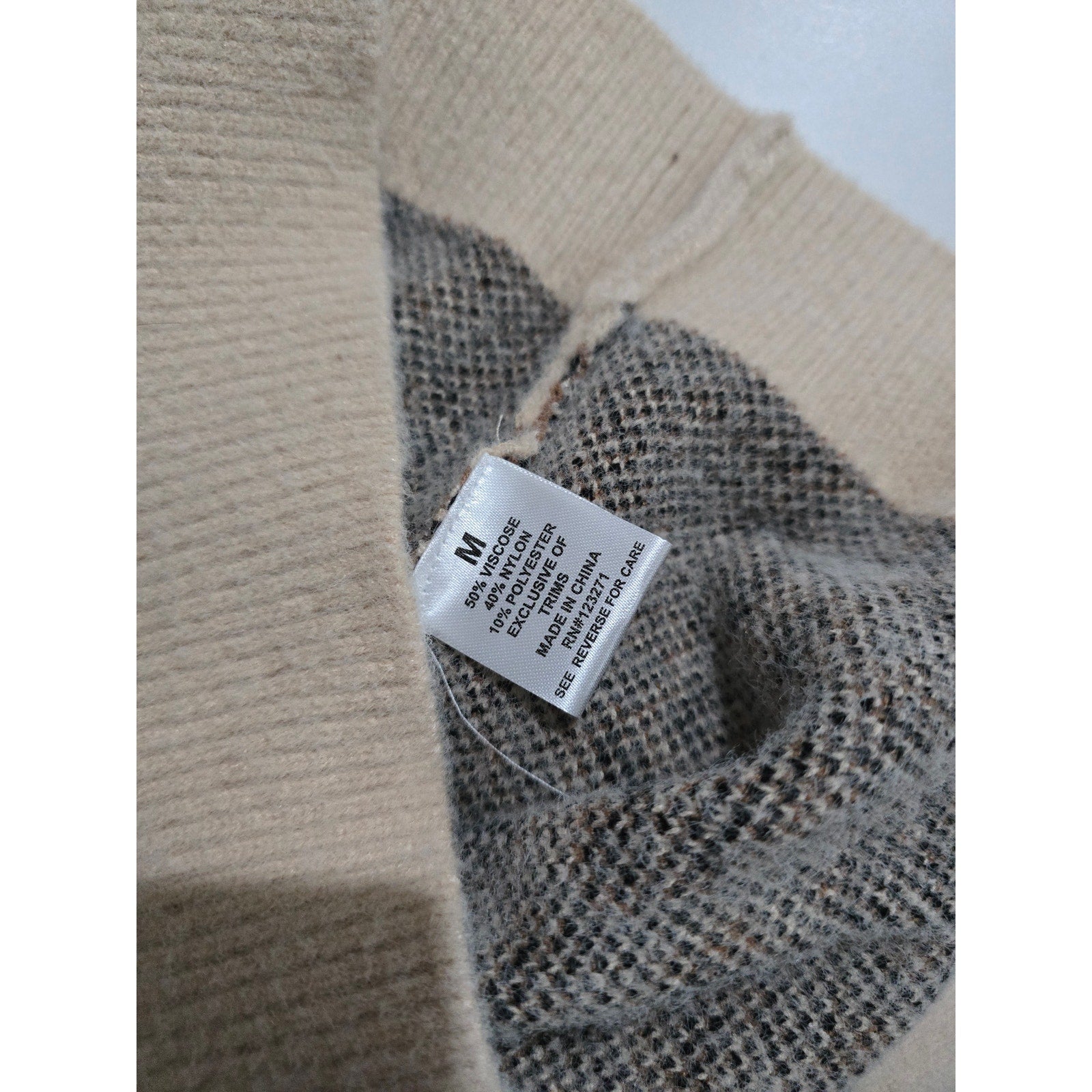Orange Kiss Women’s Brown Animal Print Sweater Top – Size Medium