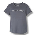 Isabel Maternity by Ingrid & Isabel Gray “Hello Baby” Womens XS Short Sleeve Top