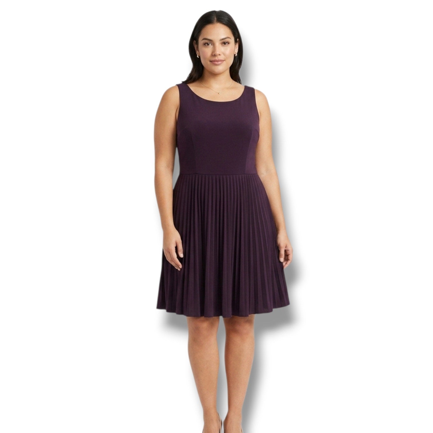 BETSEY JOHNSON Zipper Trim Detail Backless Retro Style Grape Dress Sz 8