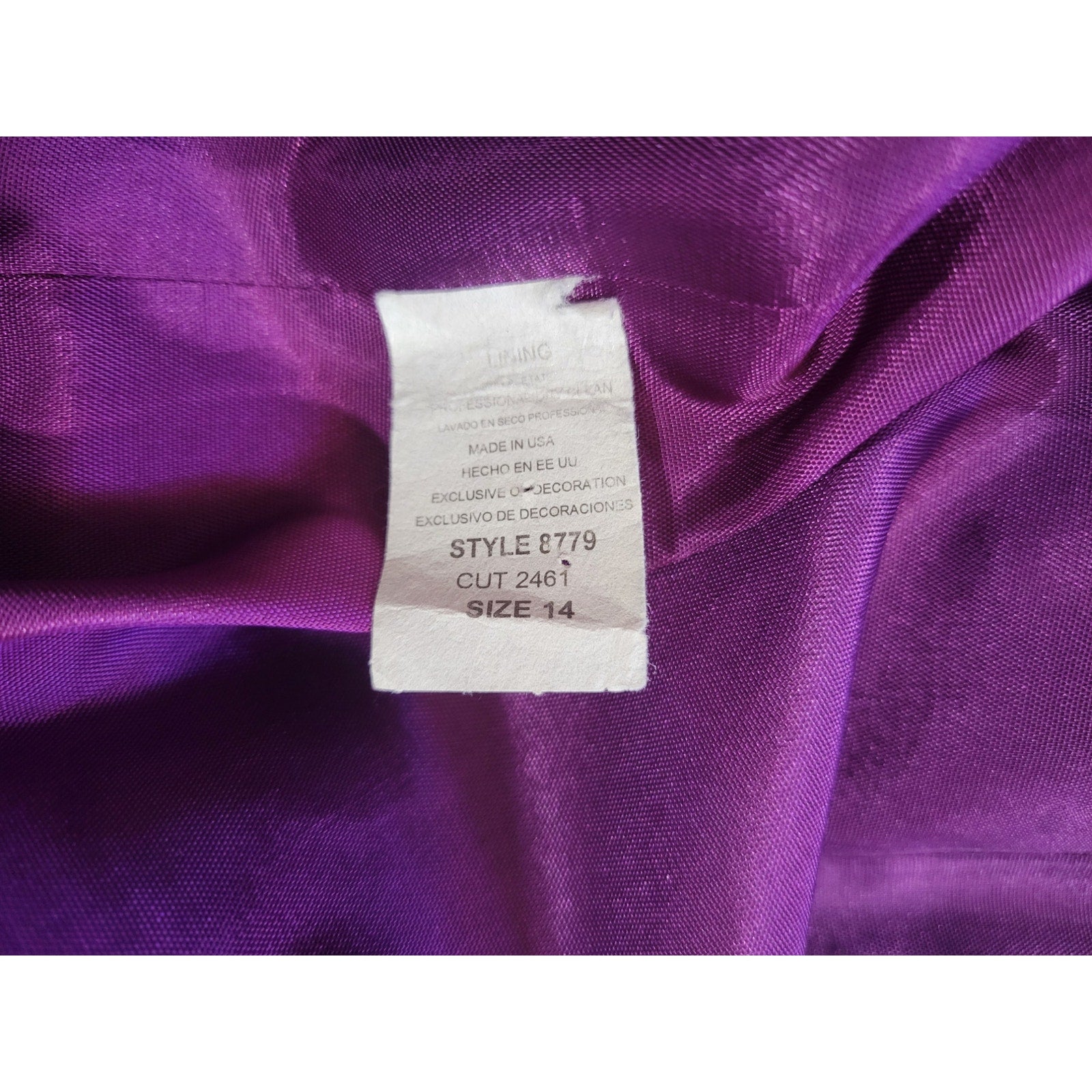 Night Studio New York 80s/90s Purple Blazer Jacket Metallic Bling Size 14