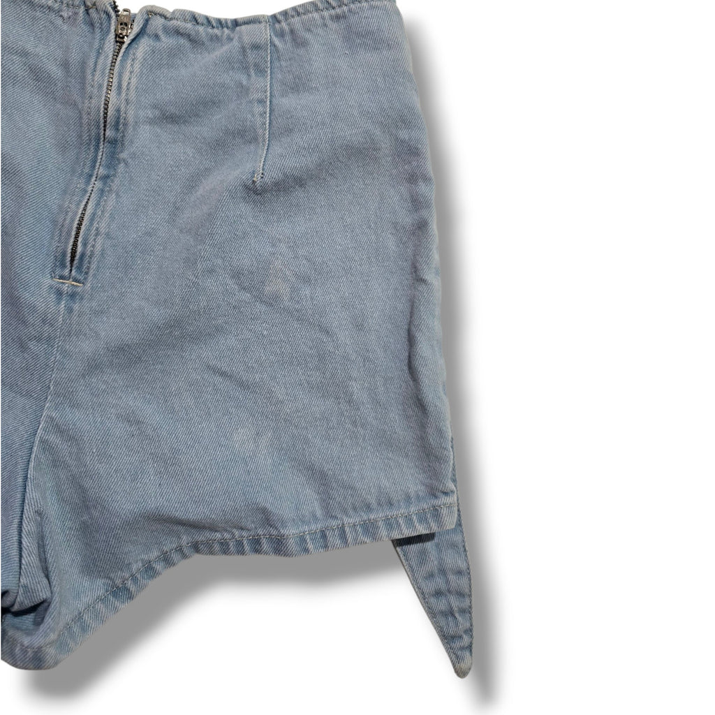 BDG Urban Outfitters Women’s Blue Plaid High-Rise Shorts with Tie Belt – Size 2
