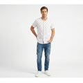 Lizwear Men's Short Sleeve Button-Down Gold Star Print small