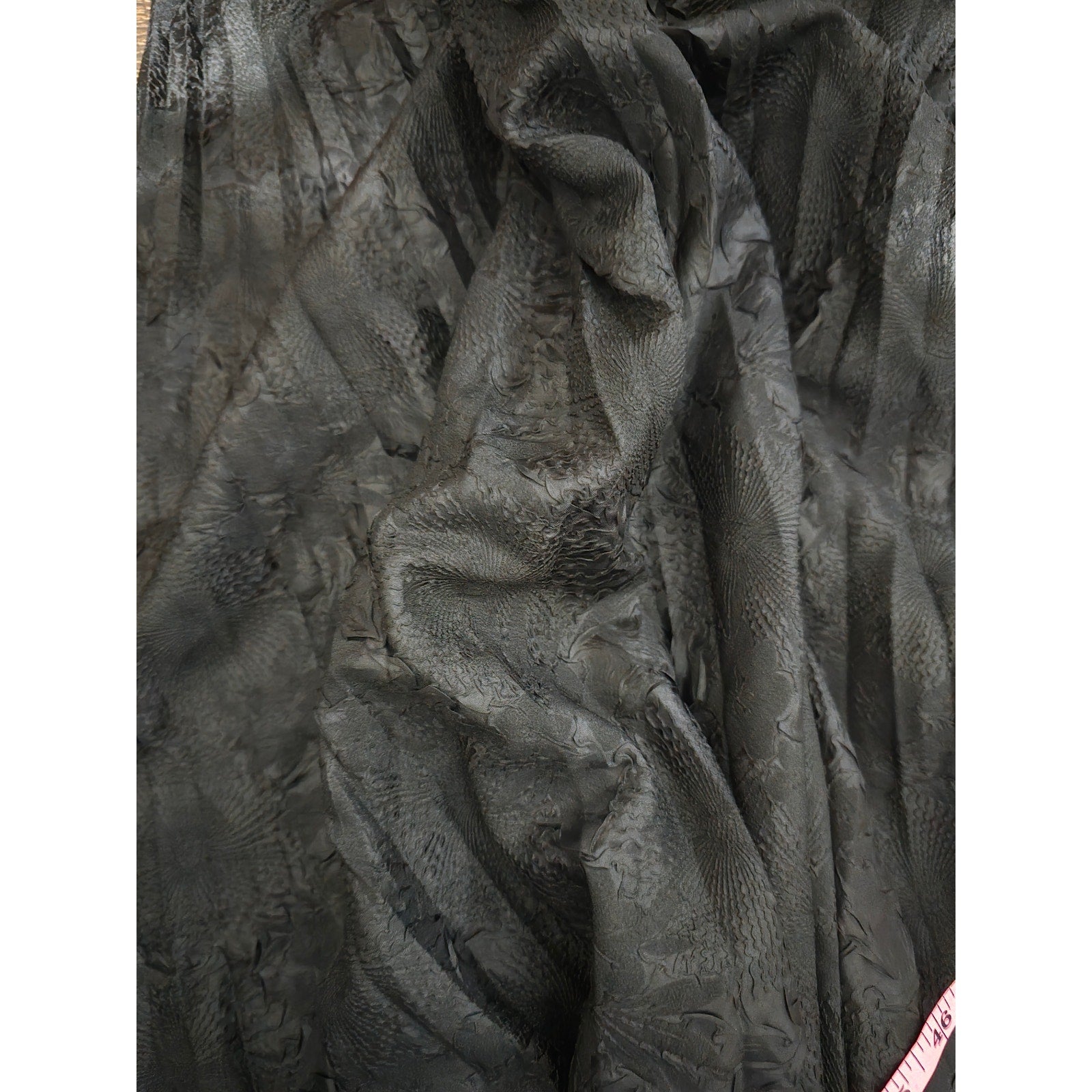 Koret Woman Plus Size 16W Black Pleated Cloqué MIDI Skirt