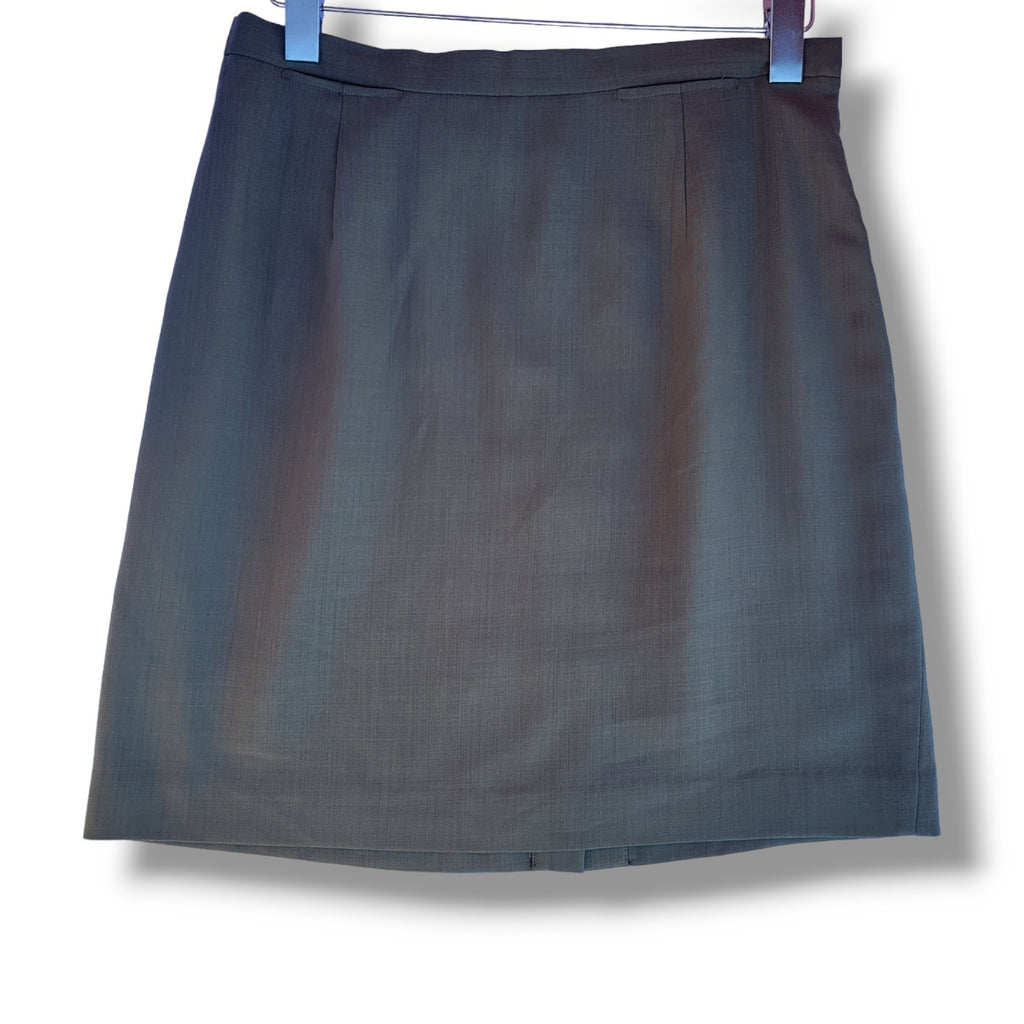 Banana Republic Wool Pencil Skirt Women’s Military Back Slit Workwear size 12