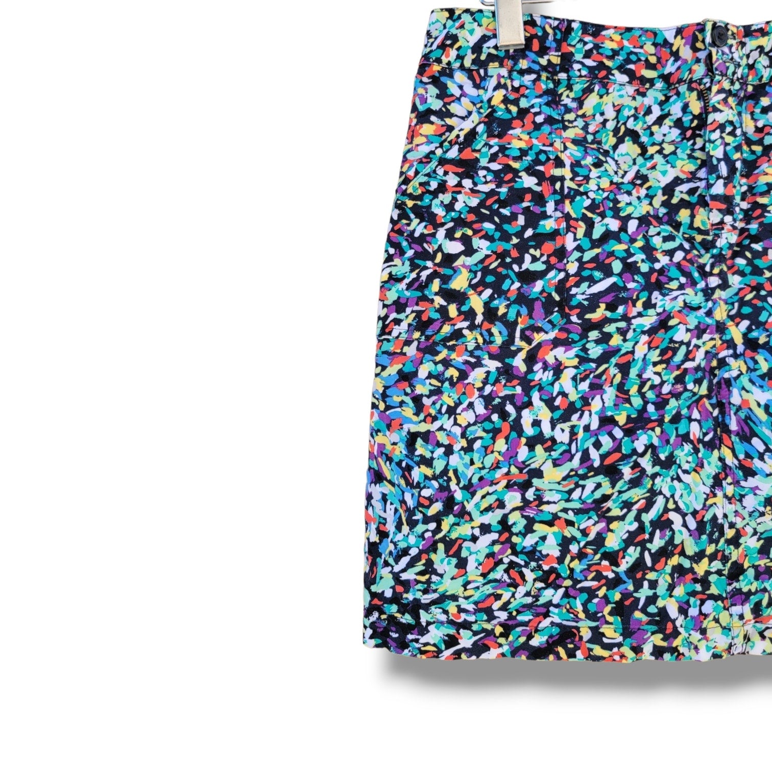 Christopher & Banks Women’s Abstract Print Casual Skirt 8P Cotton Spandex Blend