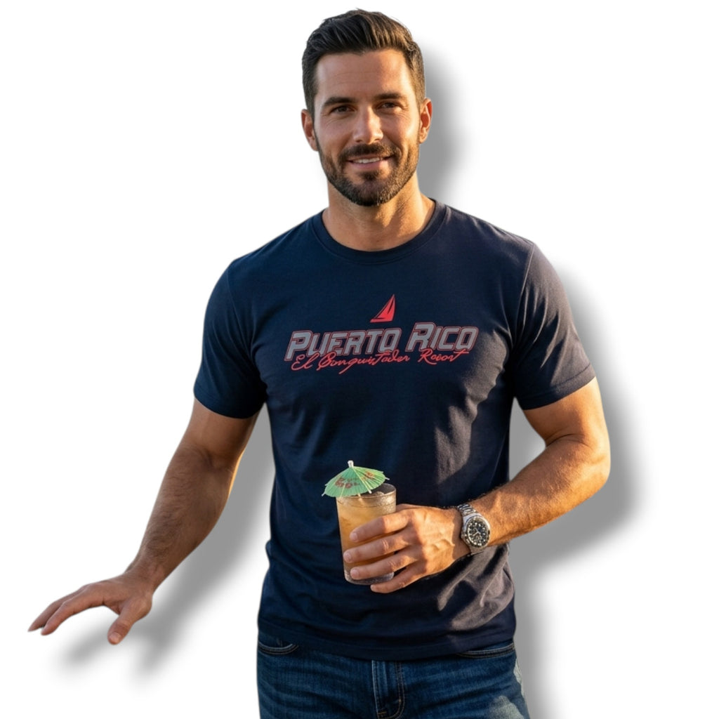 J America Men’s Puerto Rico El Conquistador Resort Tee Large Cotton