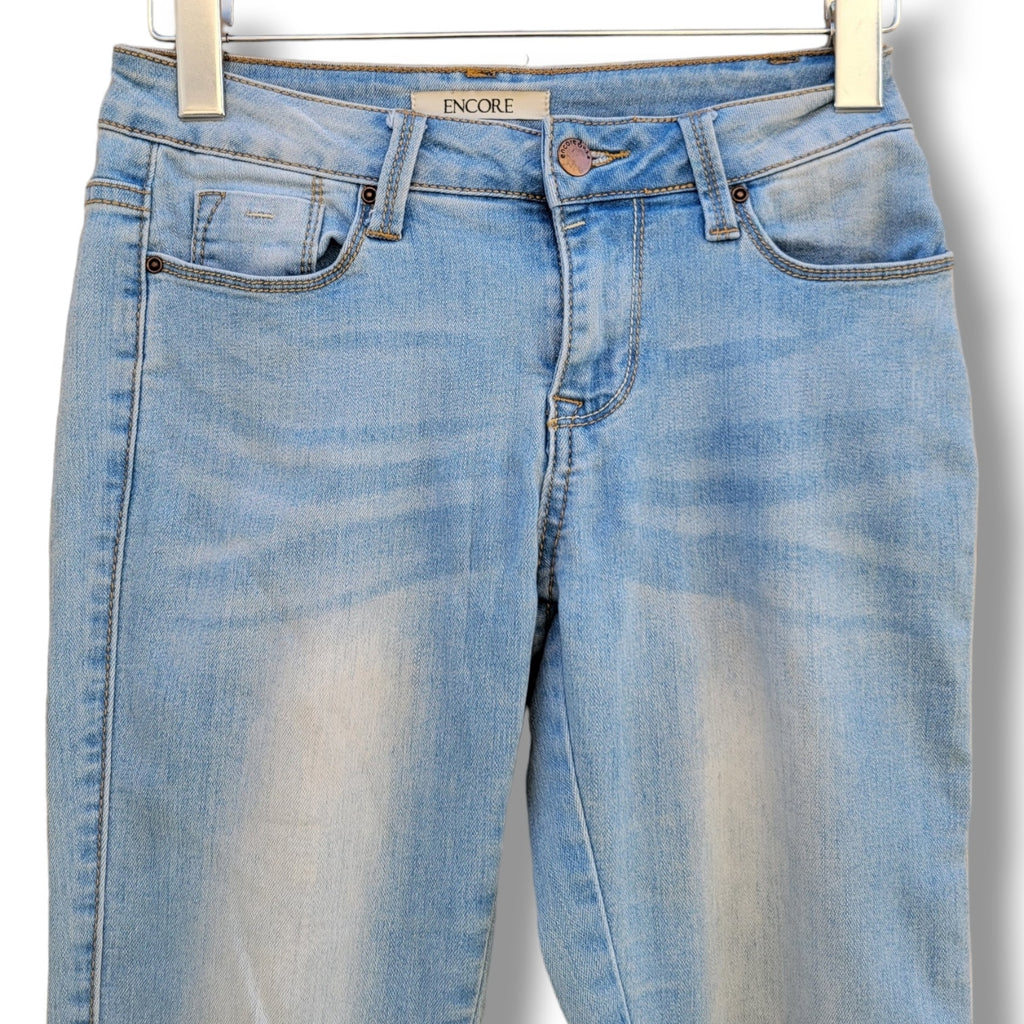 Encore Juniors Light Wash Blue Skinny Low-Rise Jeans – Size 1