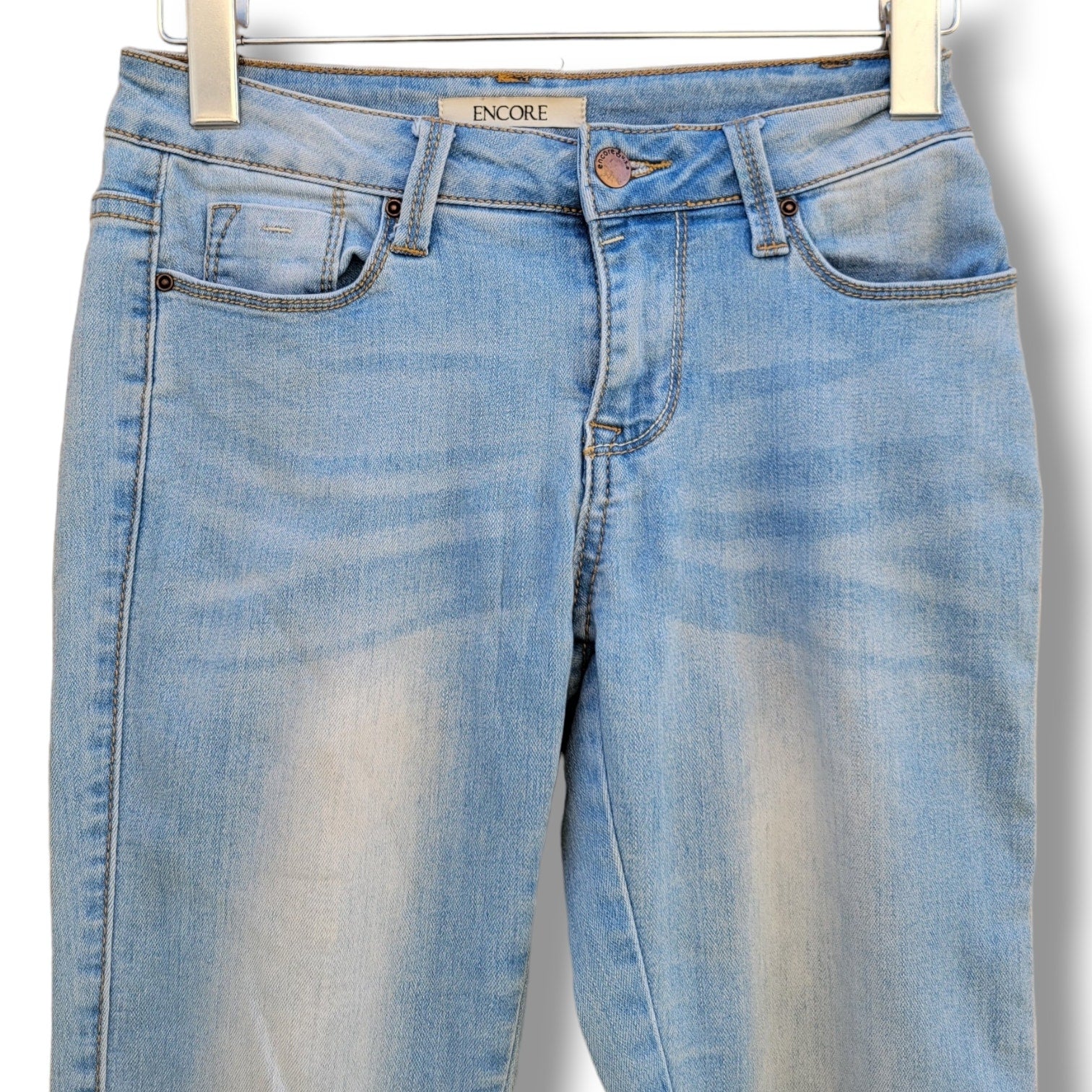 Encore Juniors Light Wash Blue Skinny Low-Rise Jeans – Size 1