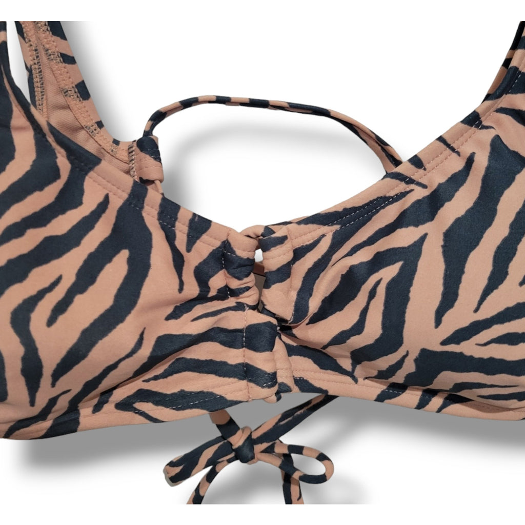 Xhilaration Juniors Pink Zebra Animal Print Bikini Swim Top – Size Small