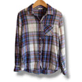 GAP Women’s Purple Plaid Button-Up Long Sleeve Shirt Medium