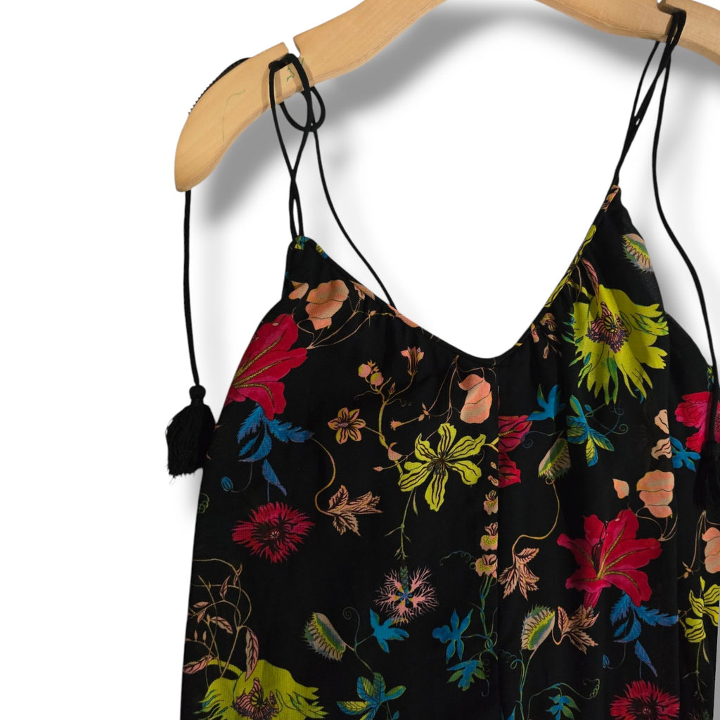 H&M Conscious Collection Women’s Black Tropical Floral Sundress – Size 6