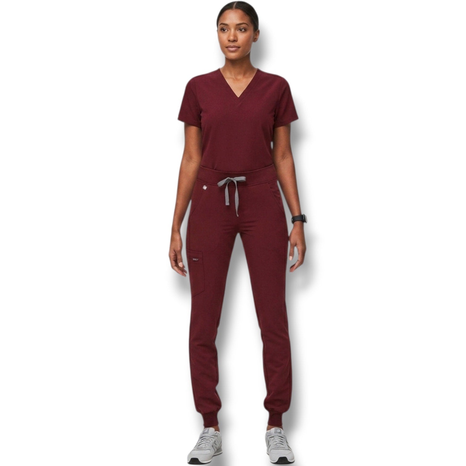 FIGS women's Technical Collection Maroon Jogger Scrub Pants xs