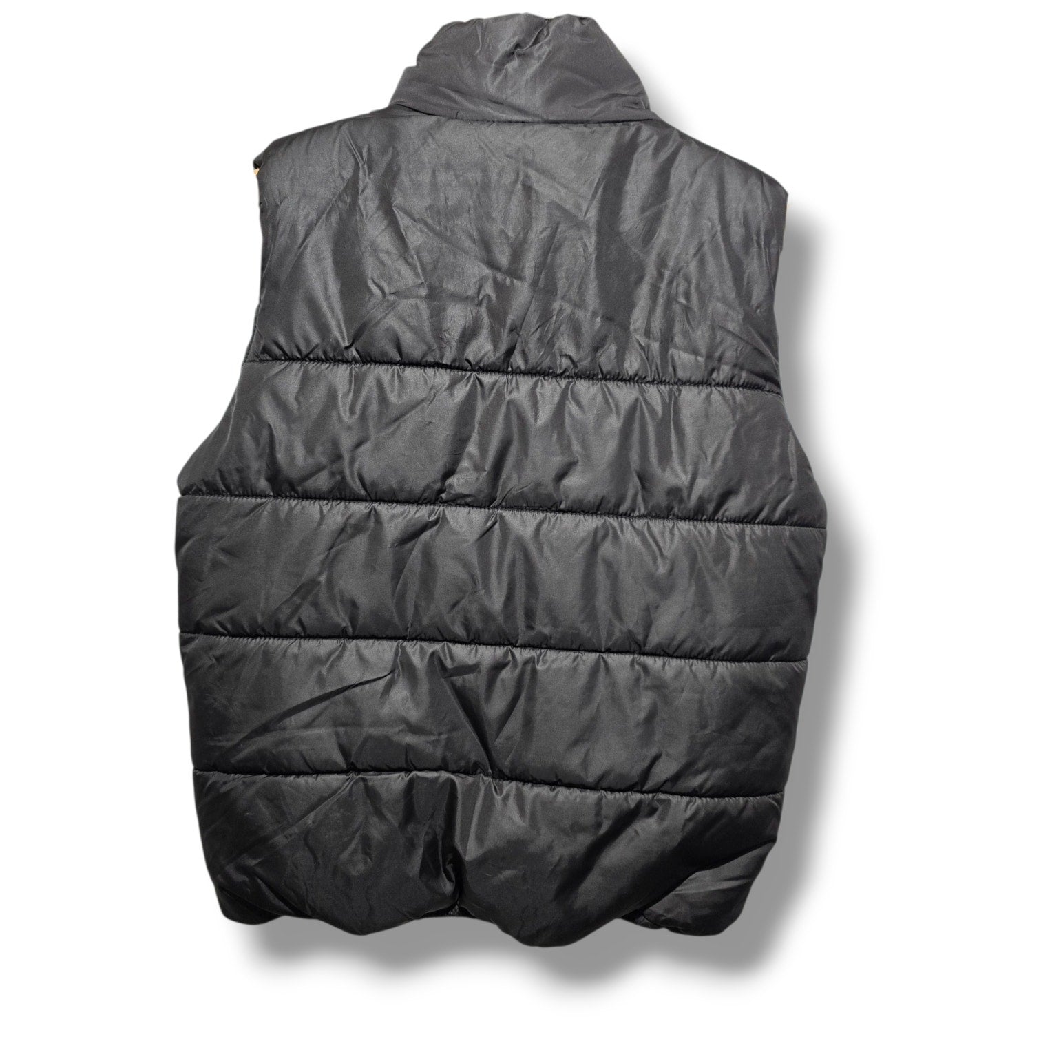 H&M Women's Size US 8/10 Black High-Collar Puffer Vest