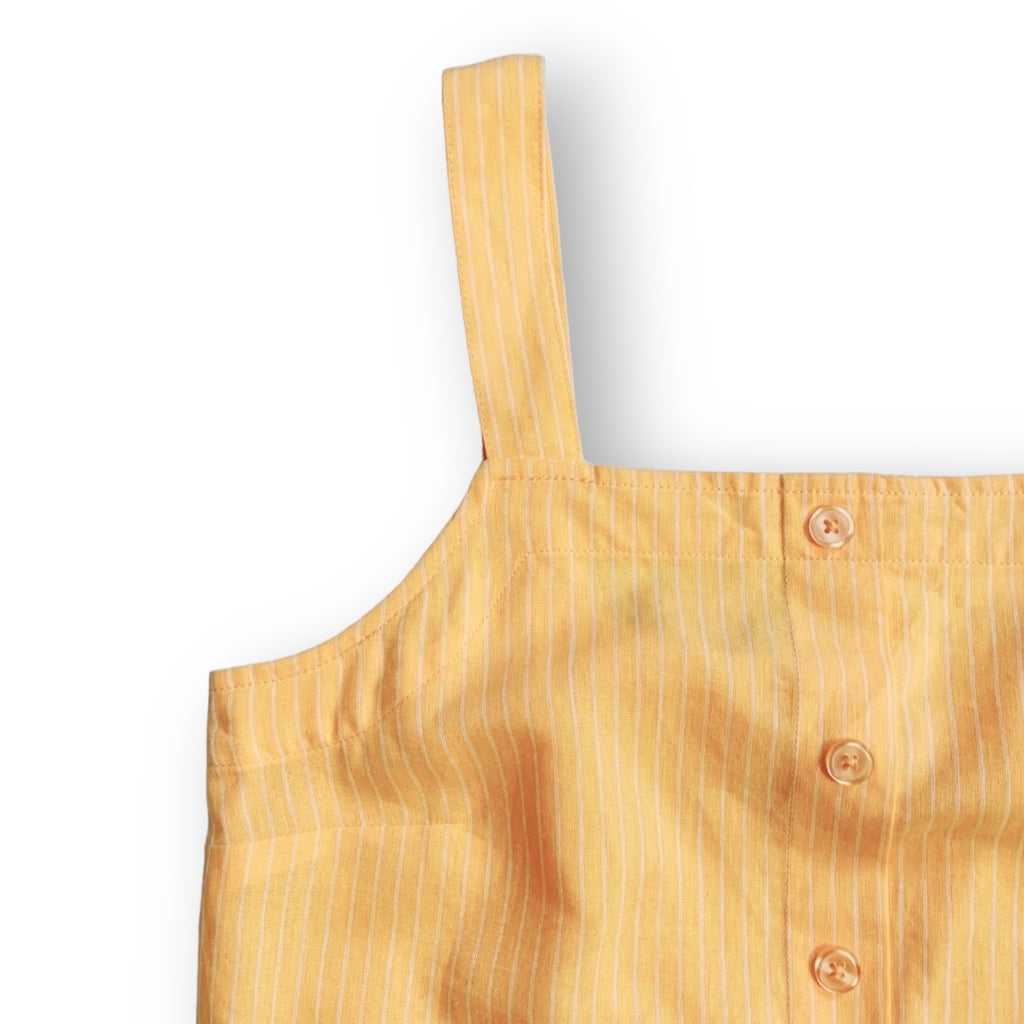 A New Day women’s Orange Tie Front Apron Tank Top Women’s XS Linen Rayon NWT