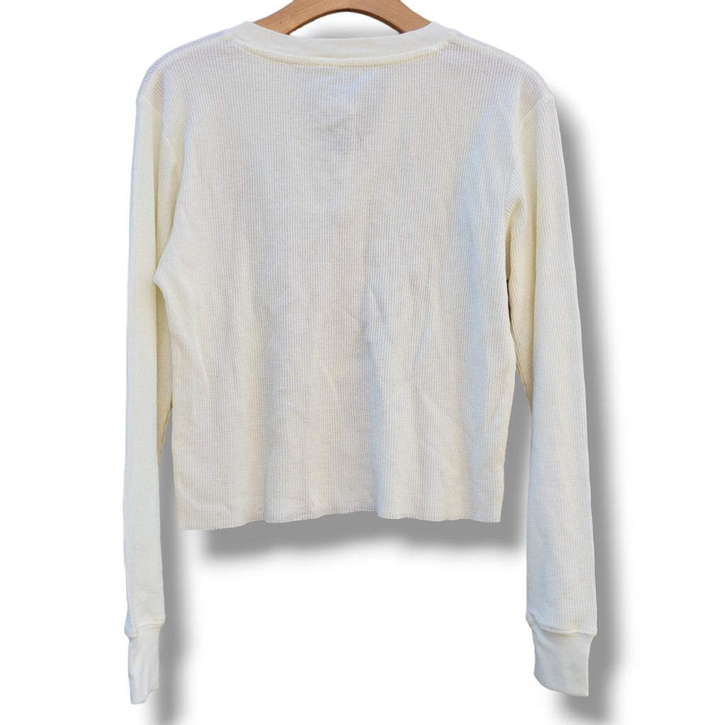 Zoe + Liv women's Long Sleeve Waffle UNIVERSITY ATHLETIC DEPARTMENT shirt  - xs