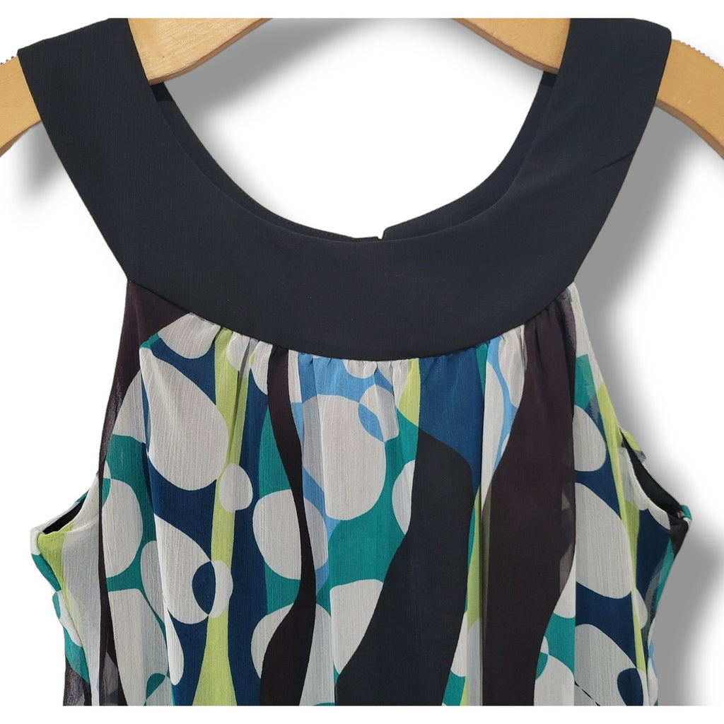 Trixxi Clothing Co.  Women's multicolor sleeveless Smocked waistband blouse