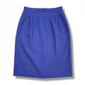 Vintage Worthington Royal Blue Wool Blend Lined Pencil Skirt Made in USA