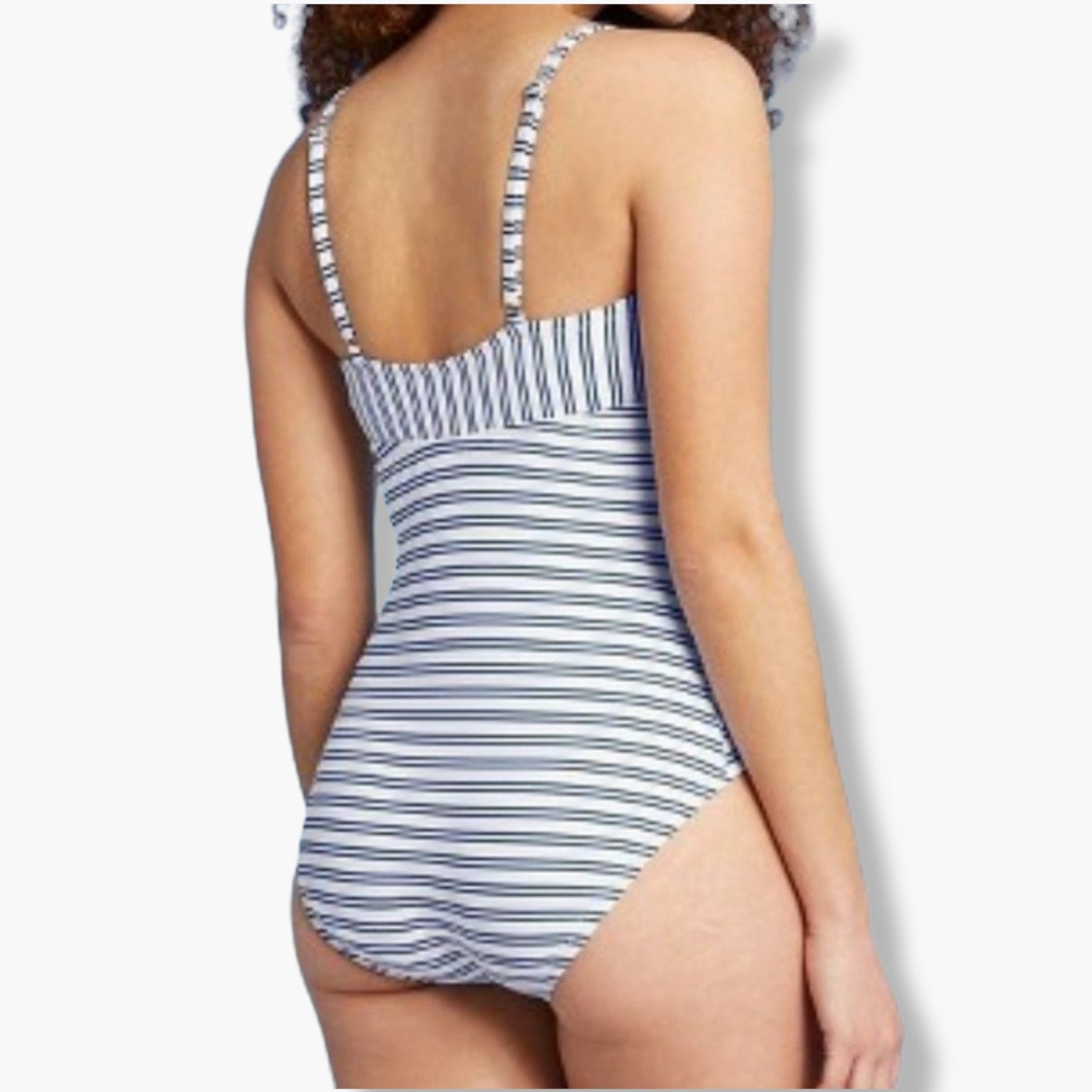 Kona Sol Women’s Striped One-Piece Swimsuit – Size Large (NWOT)