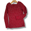 JLO Jennifer Lopez Women’s Burgundy Metallic Long Sleeve V-Back Pullover Sweater
