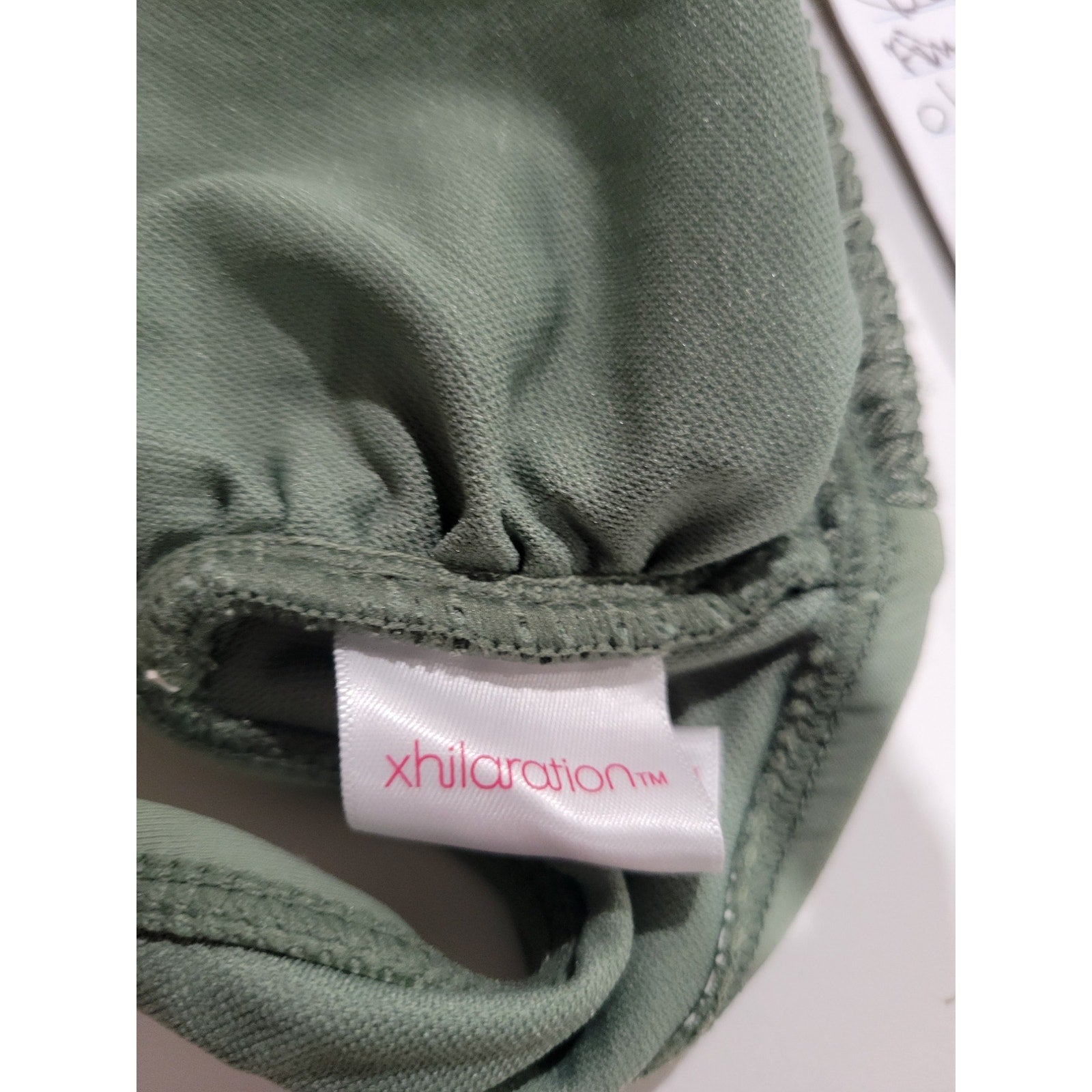 Xhilaration Juniors Sage Green Crochet Bralette Bikini Top
