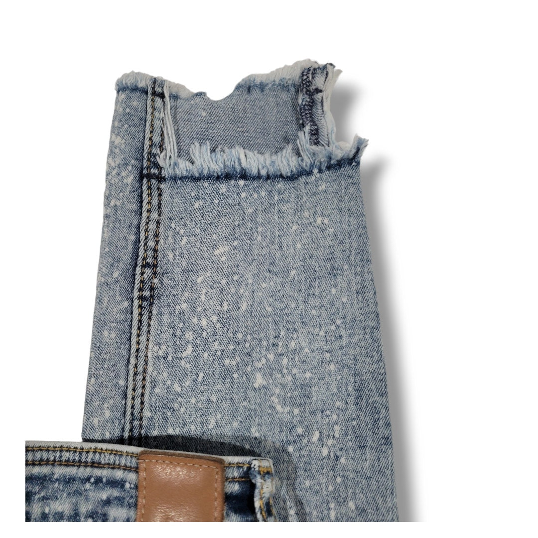 ZARA Trafaluc Acid Wash Skinny Jeans with Frayed Hem – Size 2