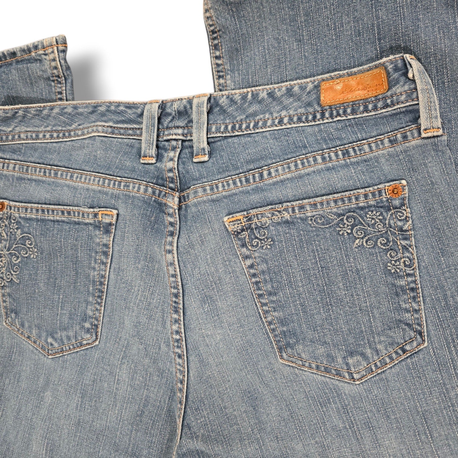 Eddie Bauer Vintage 2007 Embroidered Mid-Rise Flare Jeans Size 10R