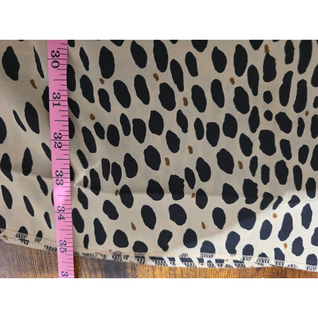 J. Crew Women's Size 6 Tan Black Leopard Print 3/4 Sleeve Shift Dress