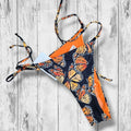 Toluca Swim Women's Size M Monarch Butterfly Print Side Tie Bikini Bottom NWT