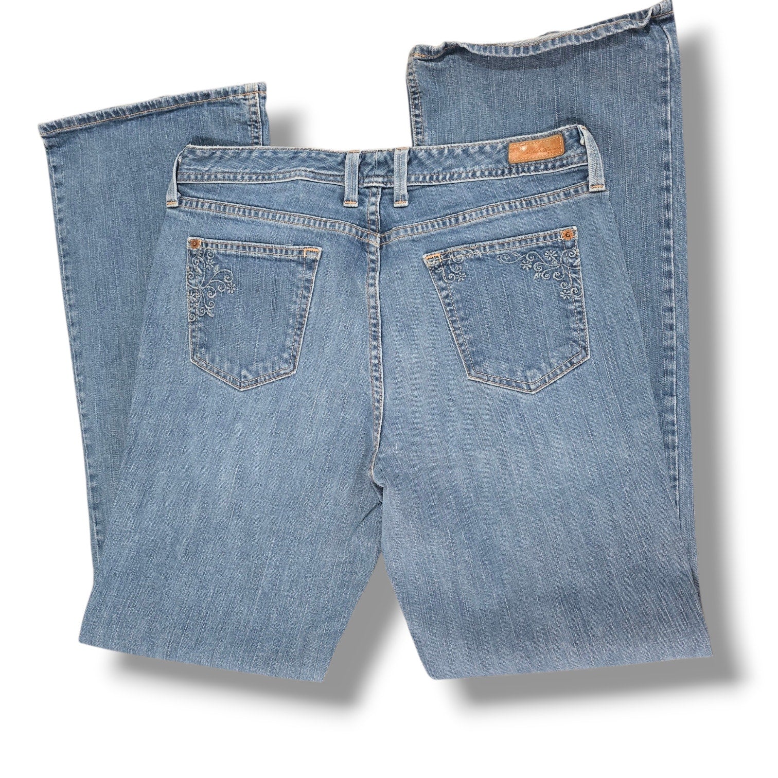 Eddie Bauer Vintage 2007 Embroidered Mid-Rise Flare Jeans Size 10R