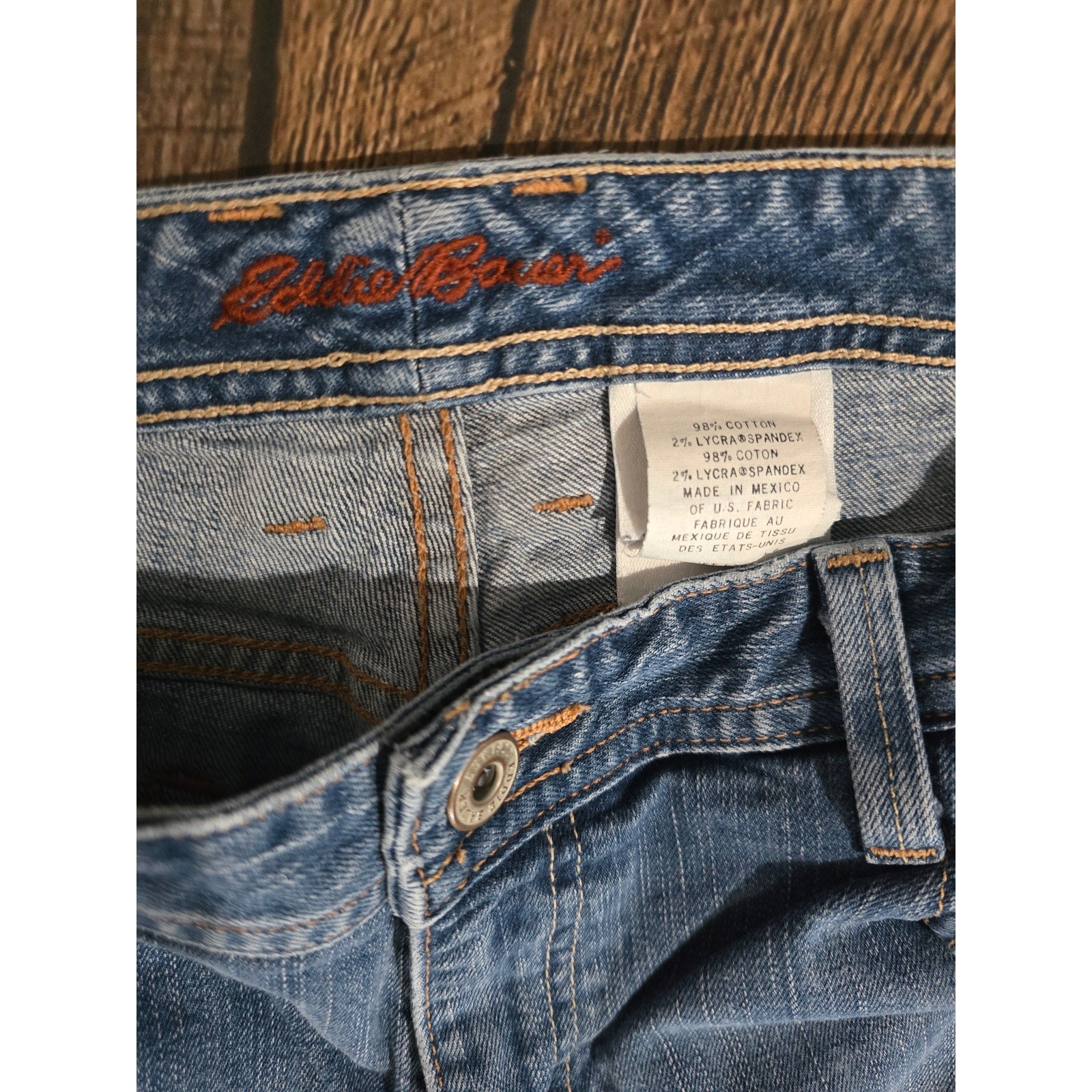 Eddie Bauer Vintage 2007 Embroidered Mid-Rise Flare Jeans Size 10R